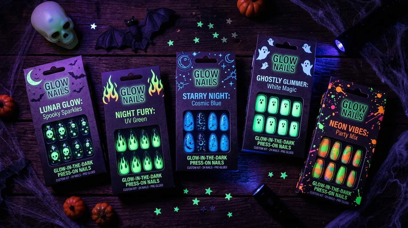 Xu Hướng Nhập Sỉ Nailbox Phát Sáng Dạ Quang Mùa Halloween