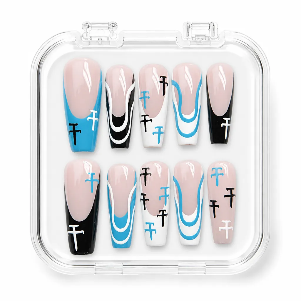 Abstract Cross French – Xưởng gia công Nailbox Sỉ thủ công