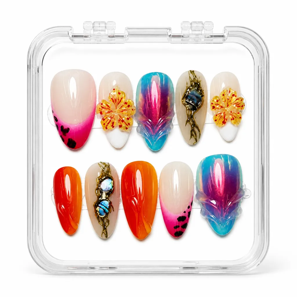 Alien Sunset Chrome – Xưởng gia công Nailbox Sỉ thủ công