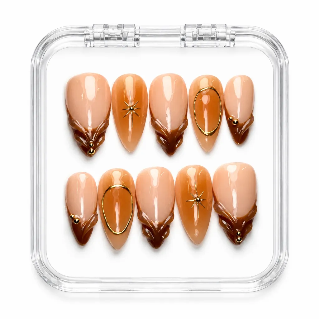 Amber Elegance – Xưởng gia công Nailbox Sỉ thủ công