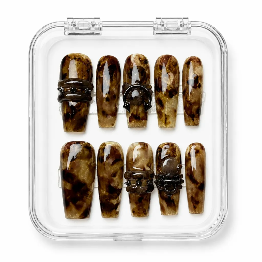 Amber Spiked Piercing – Xưởng gia công Nailbox Sỉ thủ công