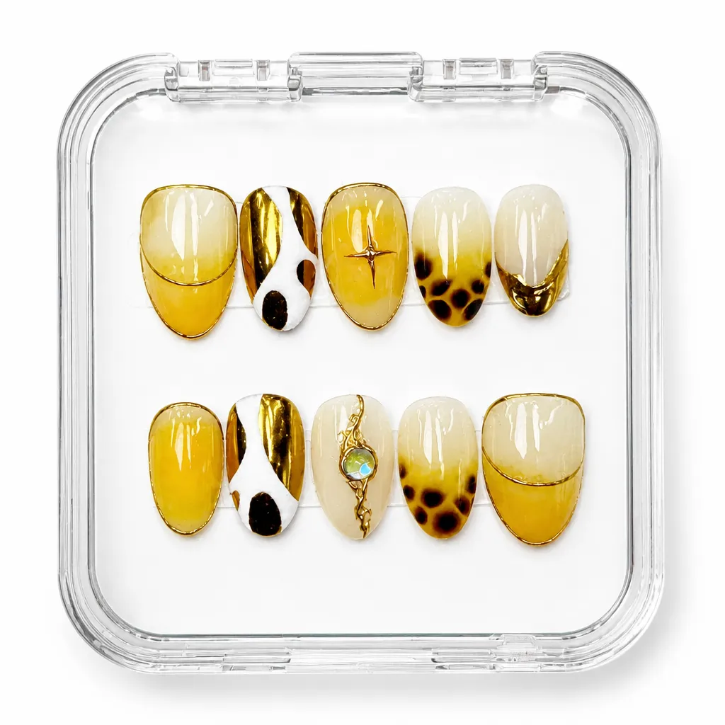 Amber Tortoiseshell Luxe – Xưởng gia công Nailbox Sỉ thủ công