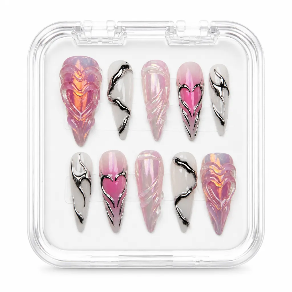 Amethyst Feather – Mẫu Nailbox Sỉ Thiết Kế Thủ Công