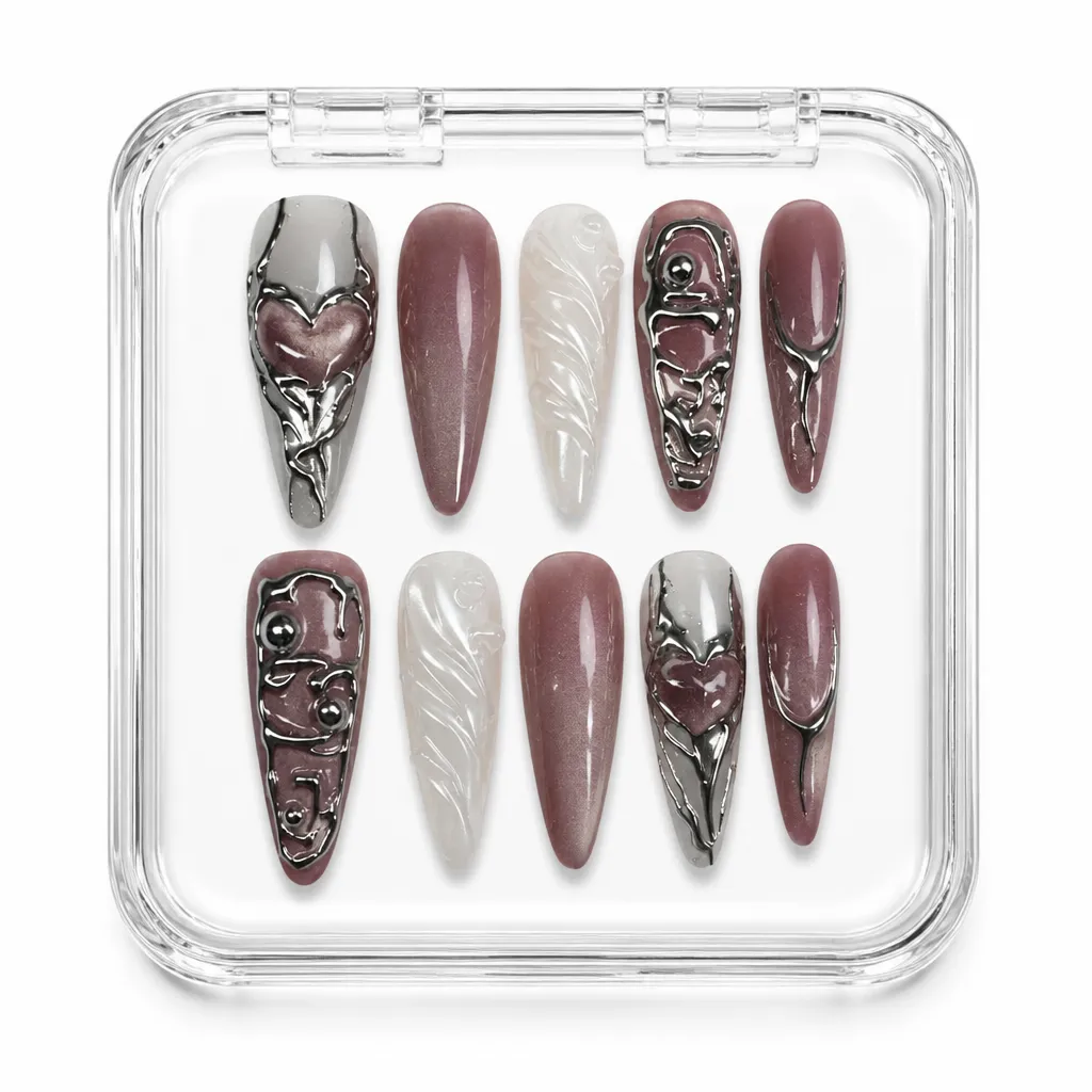 Amethyst Liquid Chrome – Xưởng gia công Nailbox Sỉ thủ công