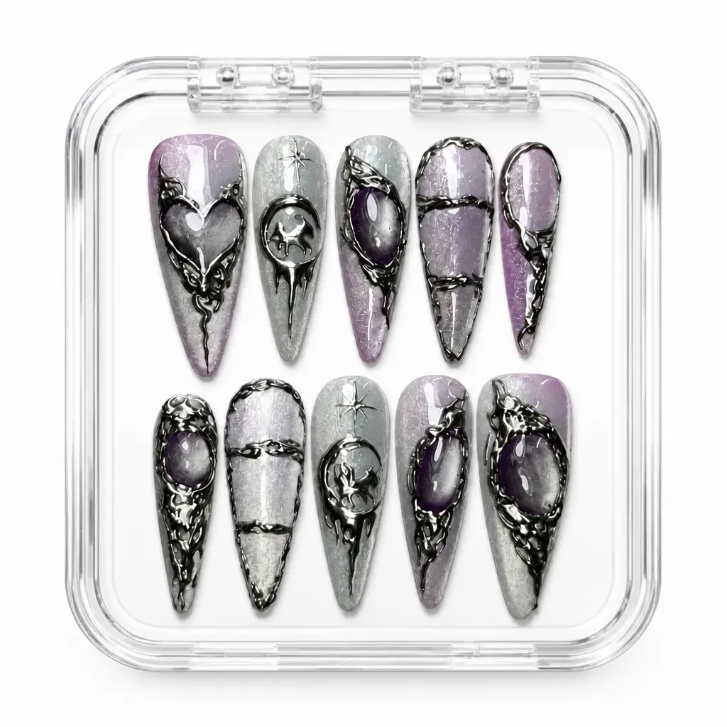 Amethyst Shatter – Xưởng gia công Nailbox Sỉ thủ công