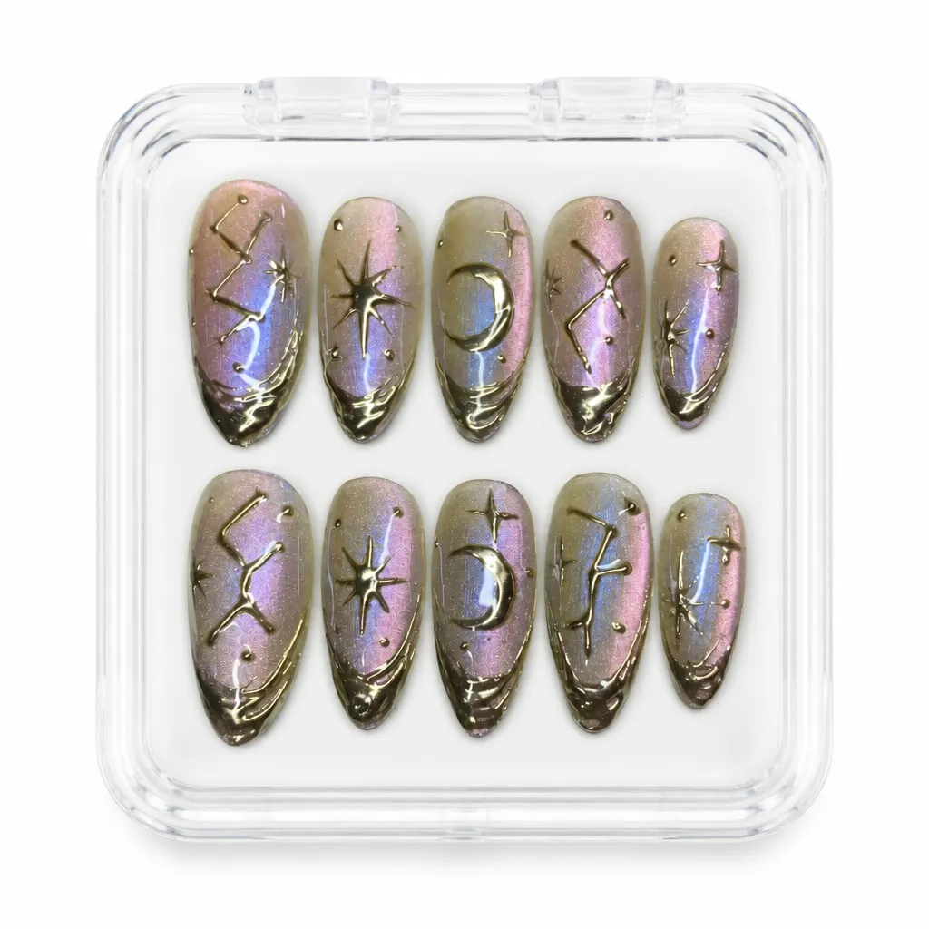 Aurora Gold Constellation – Xưởng gia công Nailbox Sỉ thủ công