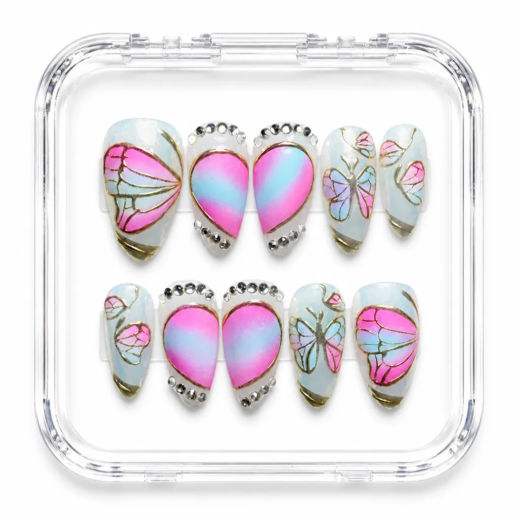 Aurora Gradient Luxury – Xưởng gia công Nailbox Sỉ thủ công