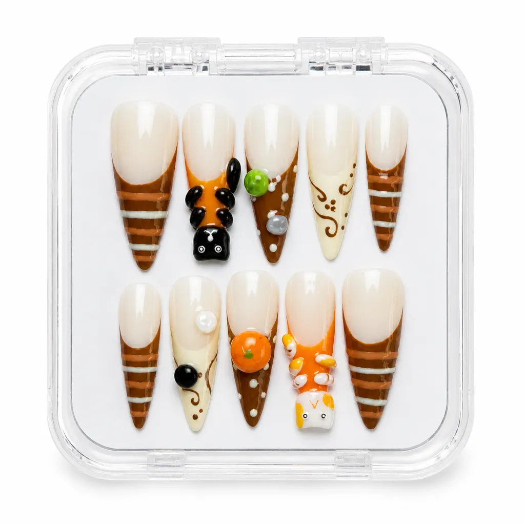 Autumn Candy Confection – Mẫu Nailbox Sỉ Thiết Kế Thủ Công