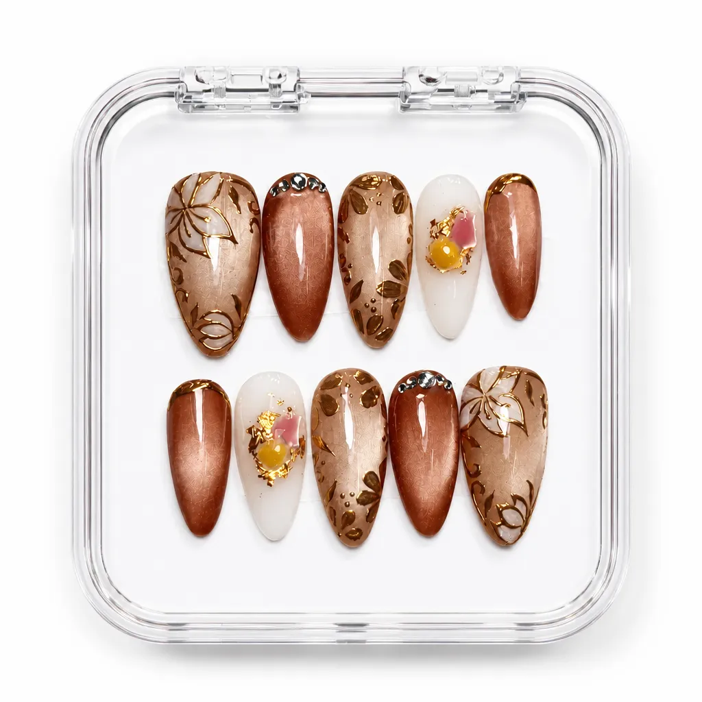 Autumn Leaf Luxe – Xưởng gia công Nailbox Sỉ thủ công