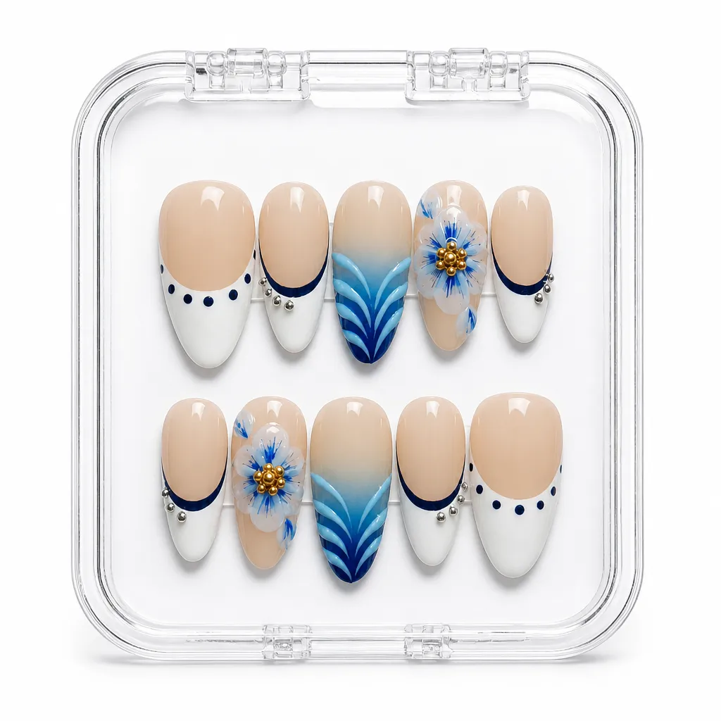Azure Elegance – Xưởng gia công Nailbox Sỉ thủ công