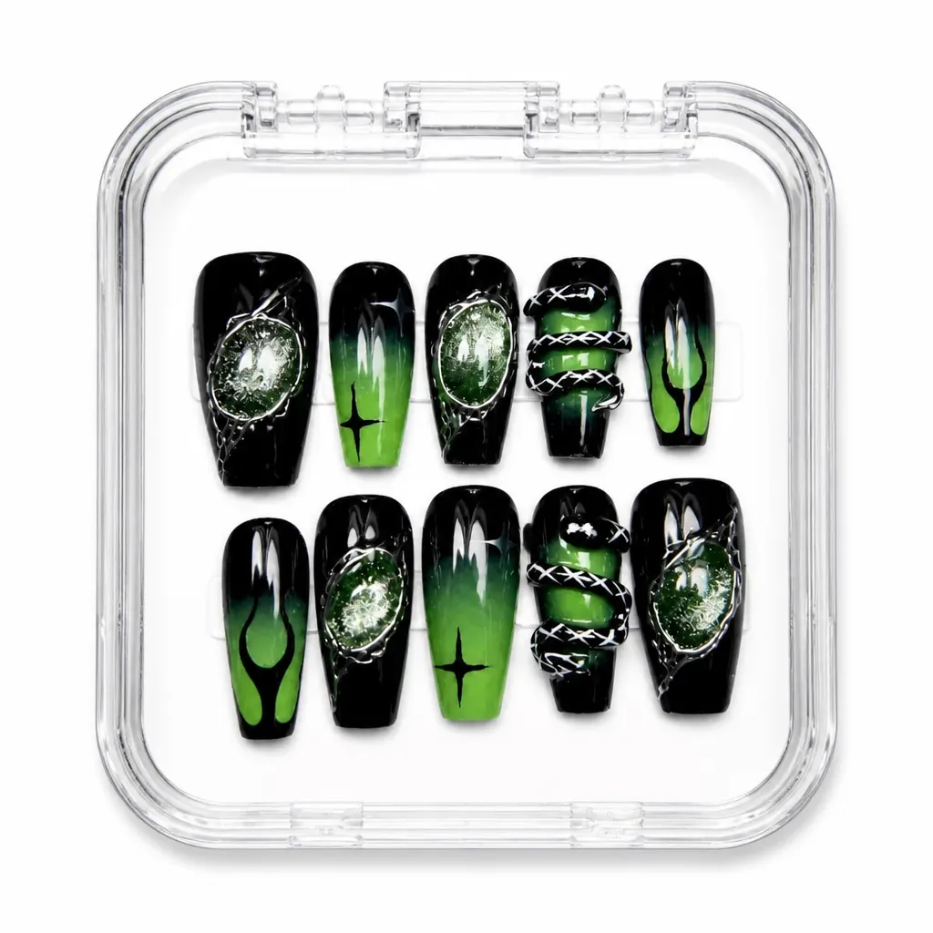 Black Emerald Mystique – Xưởng gia công Nailbox Sỉ thủ công