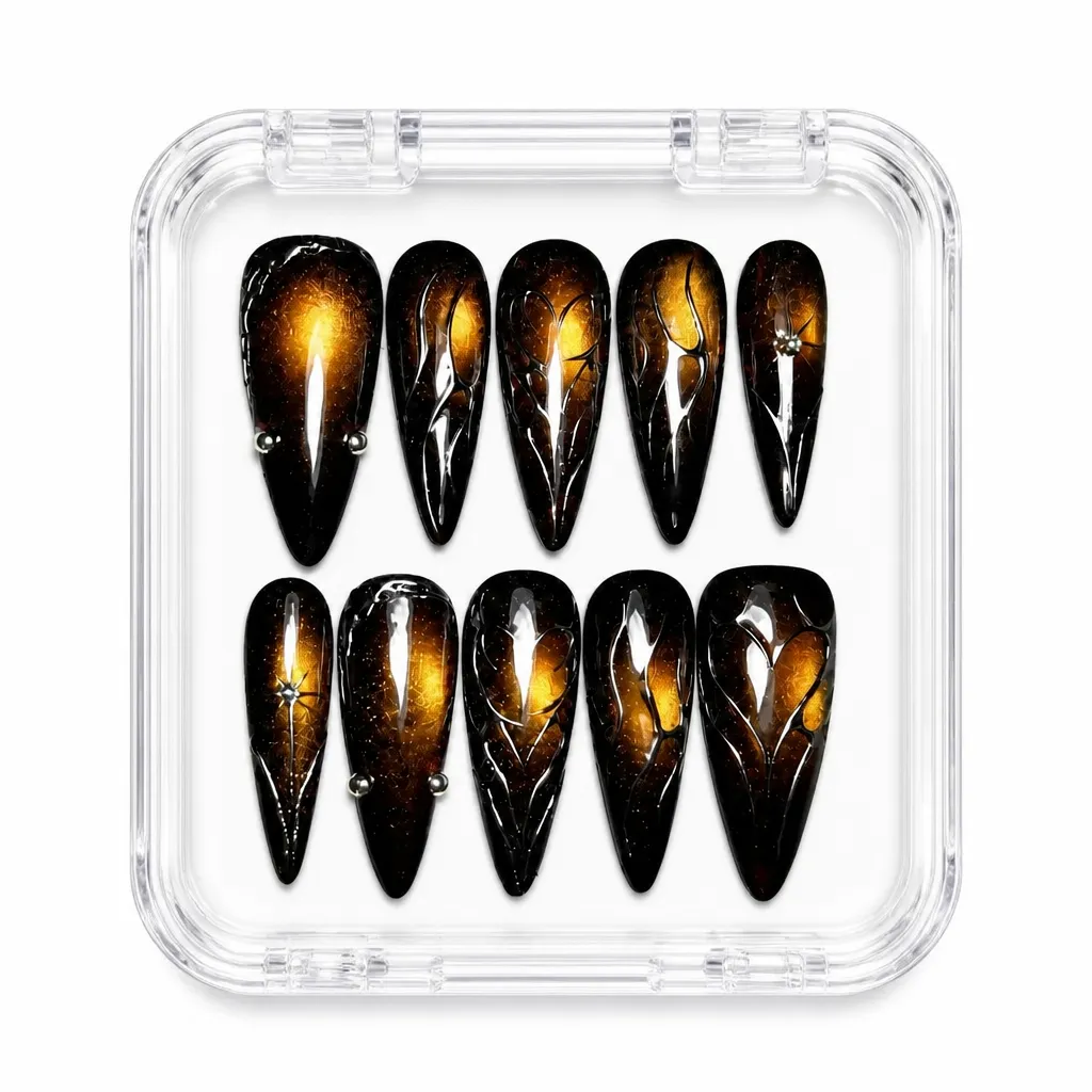 Black Midnight Aurora – Xưởng gia công Nailbox Sỉ thủ công