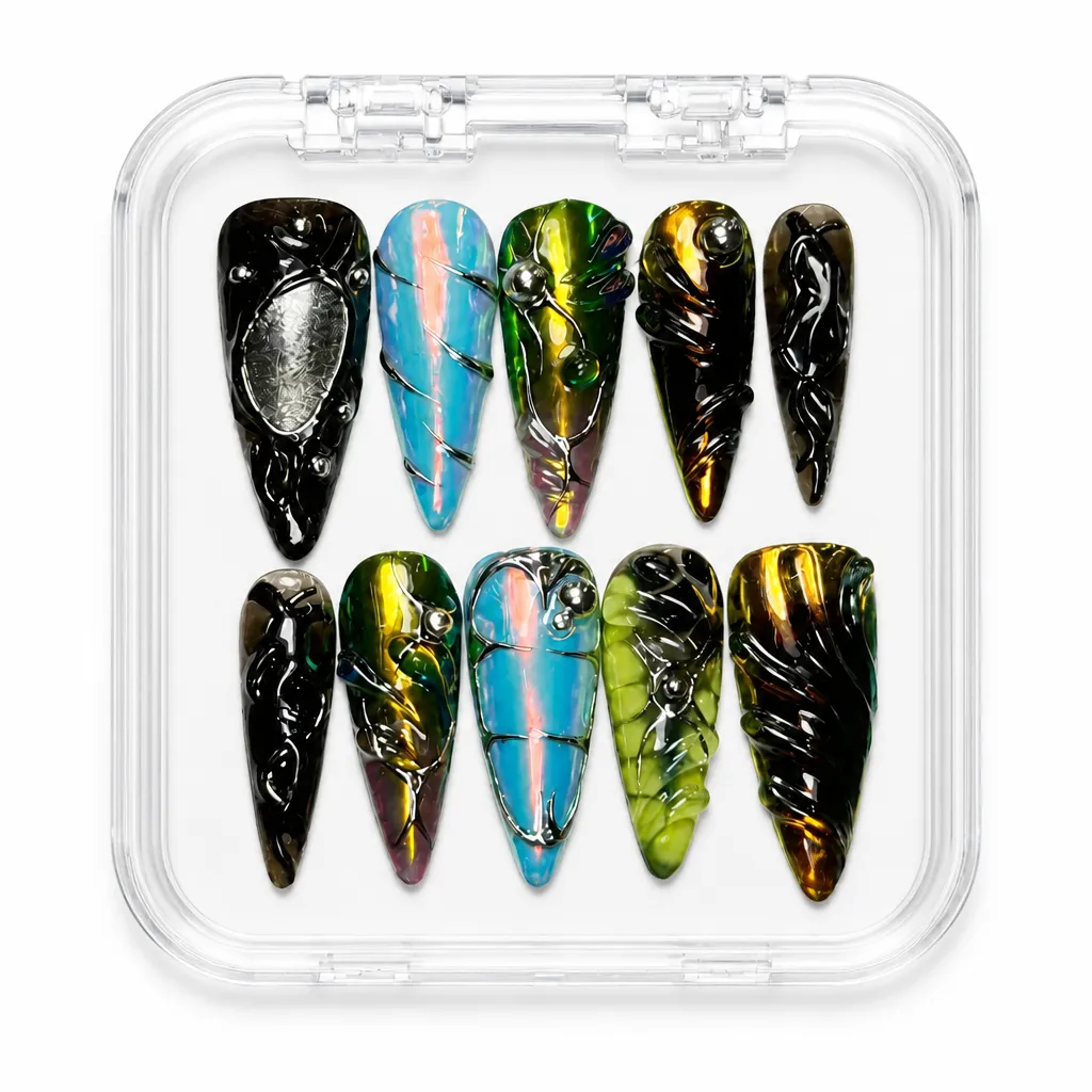 Black Serpent Luxe – Xưởng gia công Nailbox Sỉ thủ công