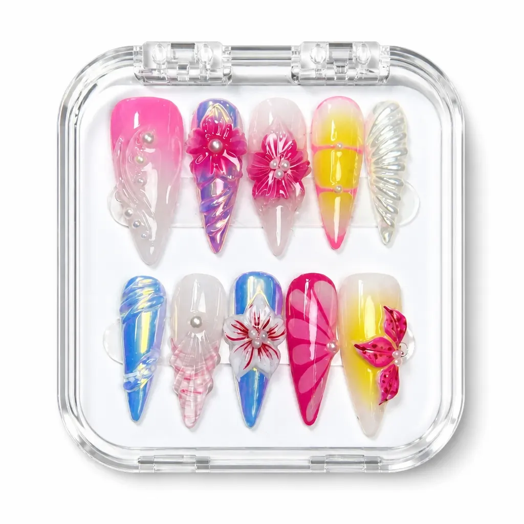 Bloom Luxe Stiletto – Xưởng gia công Nailbox Sỉ thủ công