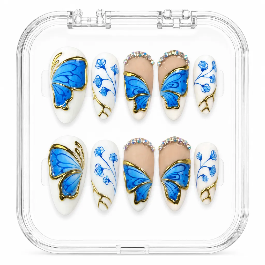 Blue Butterfly Fantasy – Xưởng gia công Nailbox Sỉ thủ công