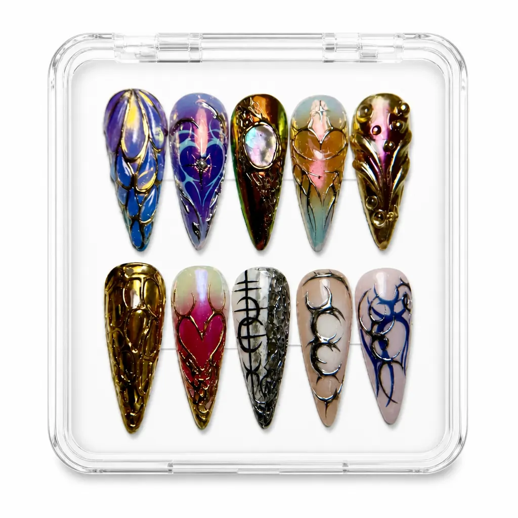 Blue Chromatic Mystique – Xưởng gia công Nailbox Sỉ thủ công