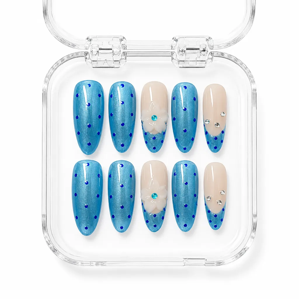 Blue Velvet Bloom – Xưởng gia công Nailbox Sỉ thủ công