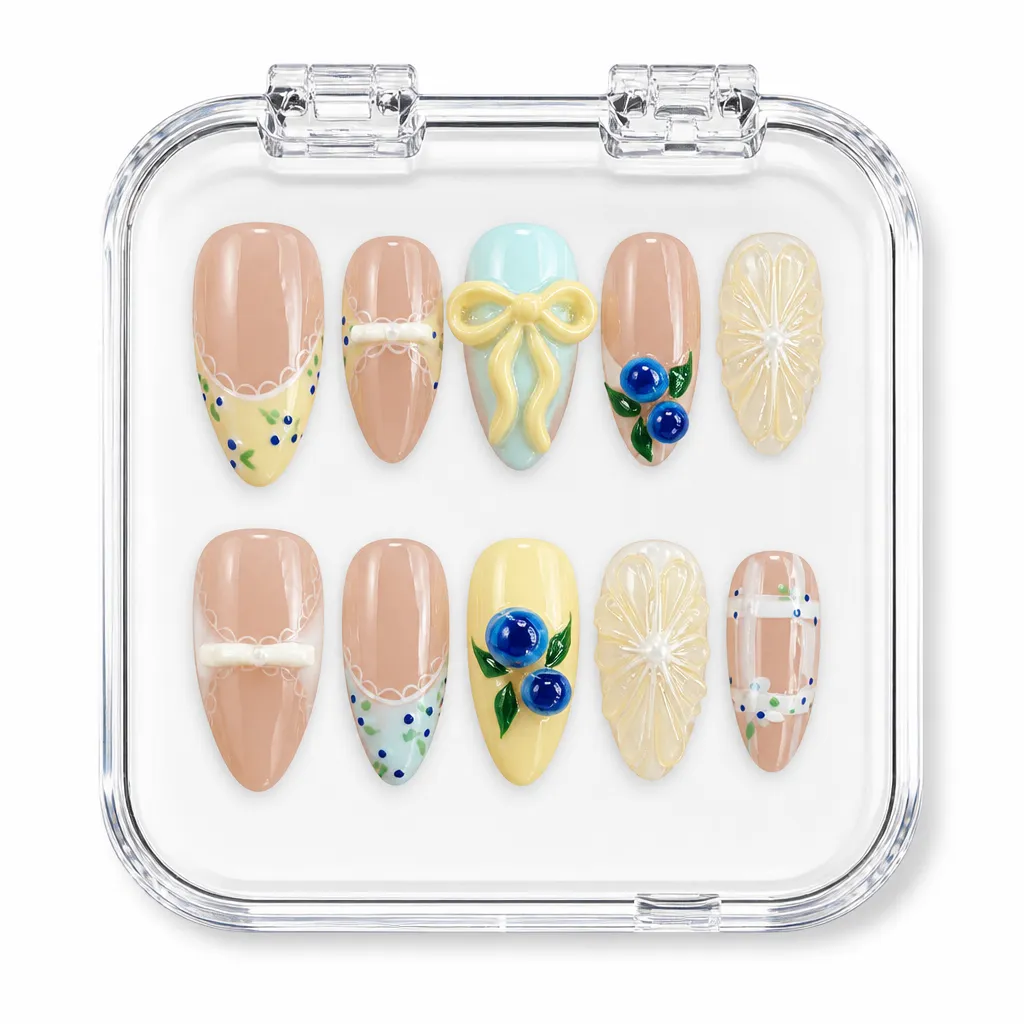 Blueberry Picnic Lace – Xưởng gia công Nailbox Sỉ thủ công