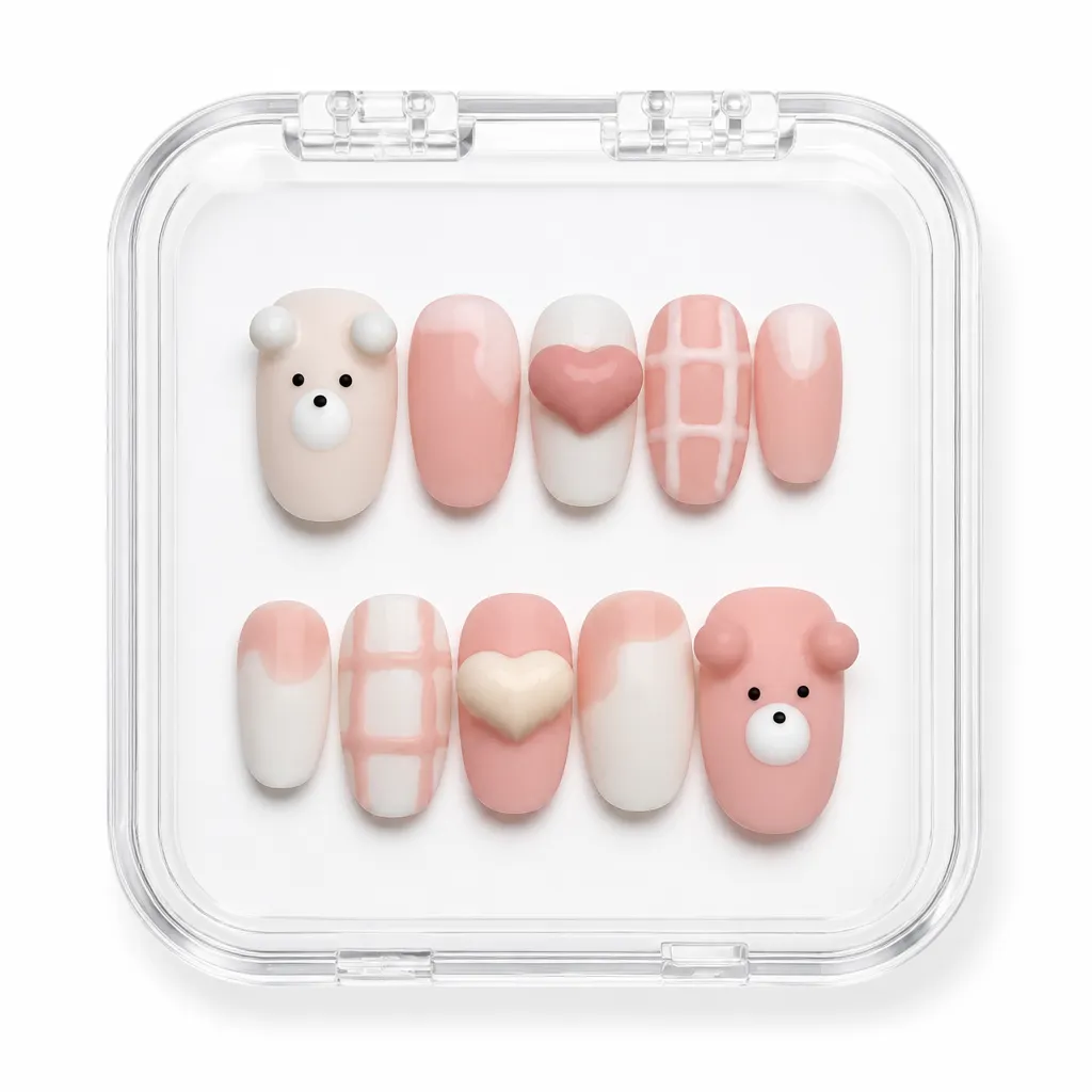 Blush Bear Charm – Xưởng gia công Nailbox Sỉ thủ công