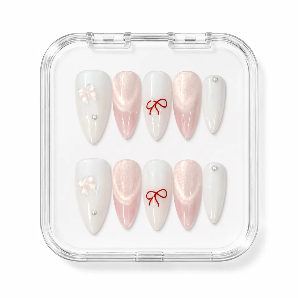 Blush Bow Collection – Xưởng gia công Nailbox Sỉ thủ công