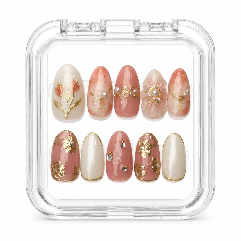 Blush Floral – Xưởng gia công Nailbox Sỉ thủ công