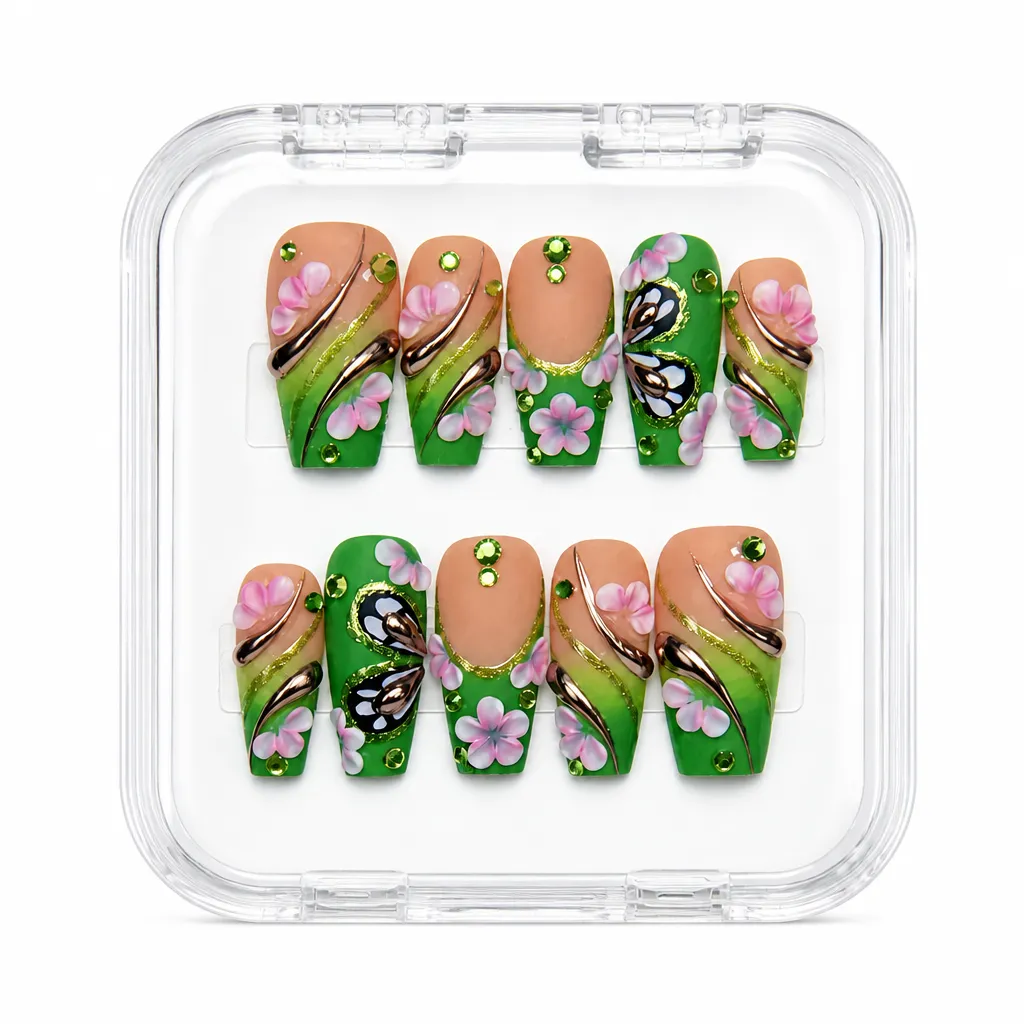 Botanical Bloom Collection – Mẫu Nailbox Sỉ Thiết Kế Thủ Công