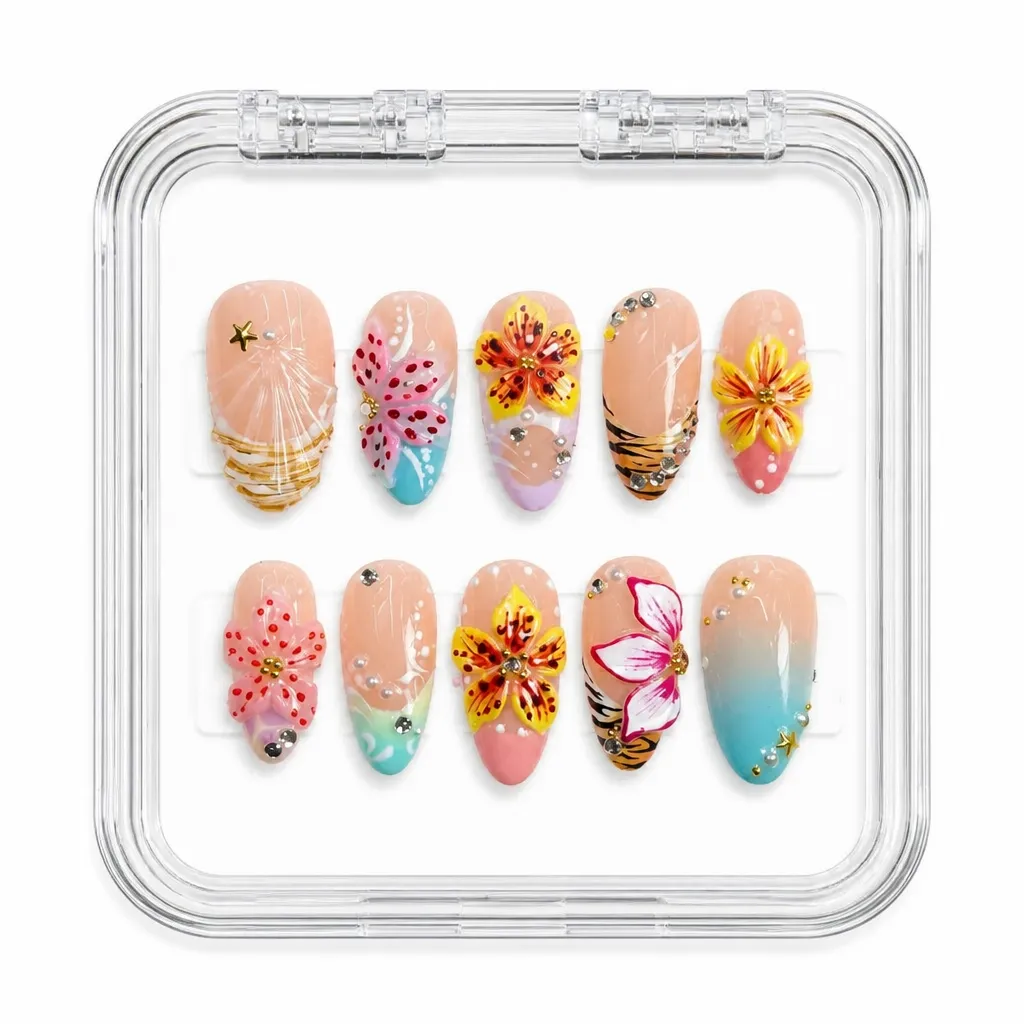 Botanical Bloom Luxe – Xưởng gia công Nailbox Sỉ thủ công