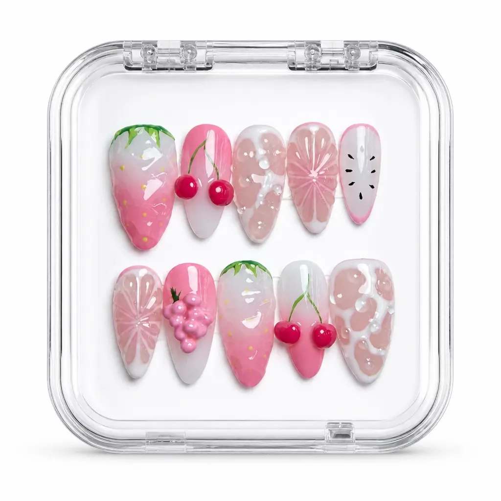 Botanical Cherry Bliss – Xưởng gia công Nailbox Sỉ thủ công
