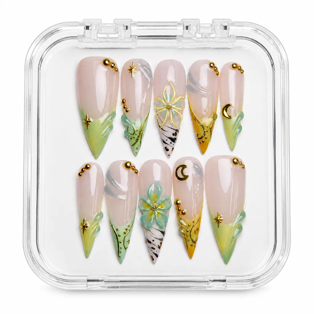 Botanical Luxe Ballerina – Xưởng gia công Nailbox Sỉ thủ công