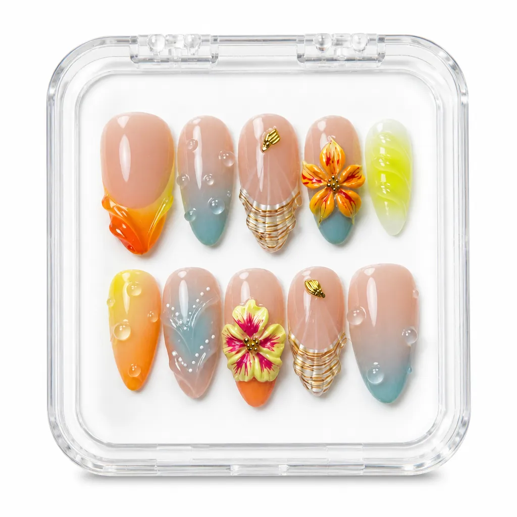 Botanical Sunset – Xưởng gia công Nailbox Sỉ thủ công