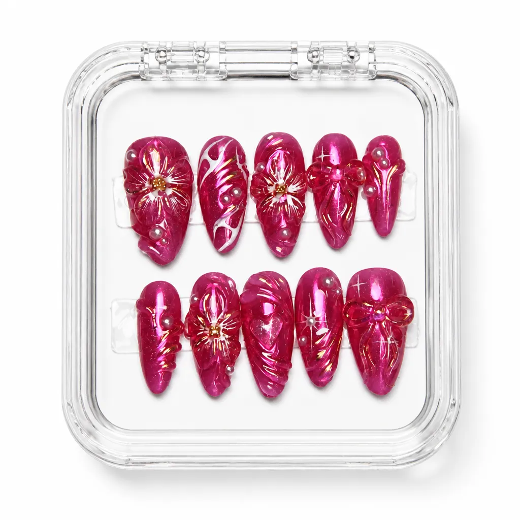 Burgundy Celestial – Xưởng gia công Nailbox Sỉ thủ công
