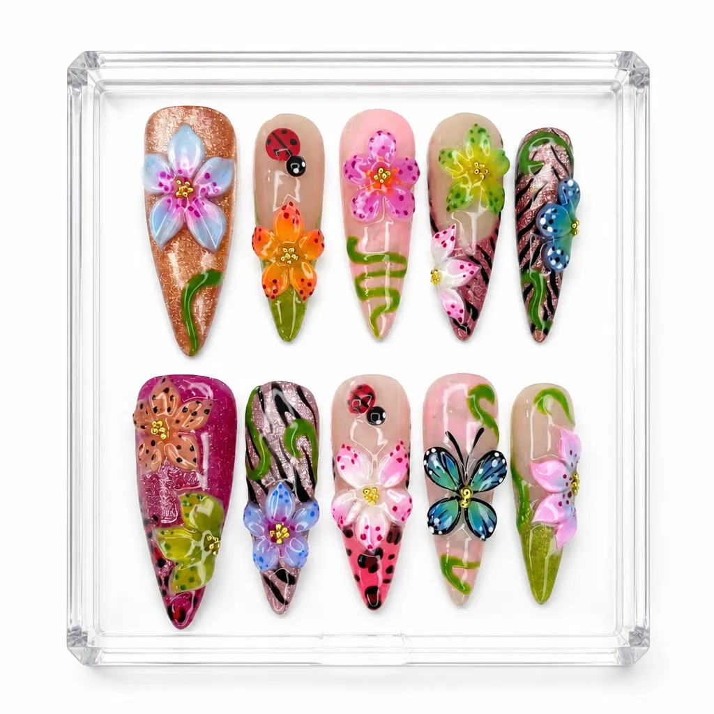 Butterfly Garden – Mẫu Nailbox Sỉ Thiết Kế Thủ Công