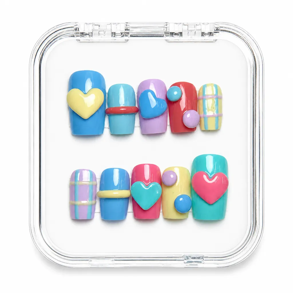 Candy Heart Bliss – Xưởng gia công Nailbox Sỉ thủ công