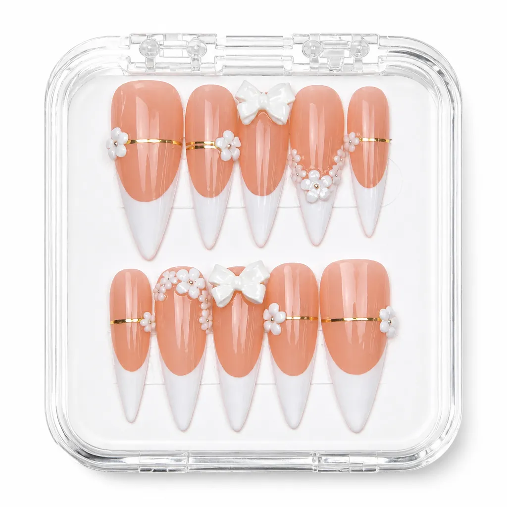 Caramel Elegance – Mẫu Nailbox Sỉ Thiết Kế Thủ Công