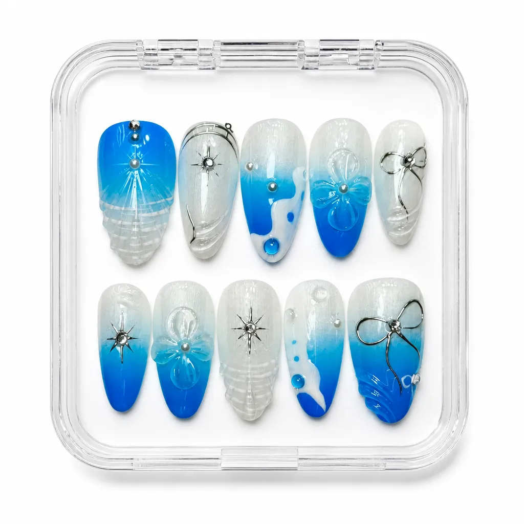 Celestial Azure – Xưởng gia công Nailbox Sỉ thủ công