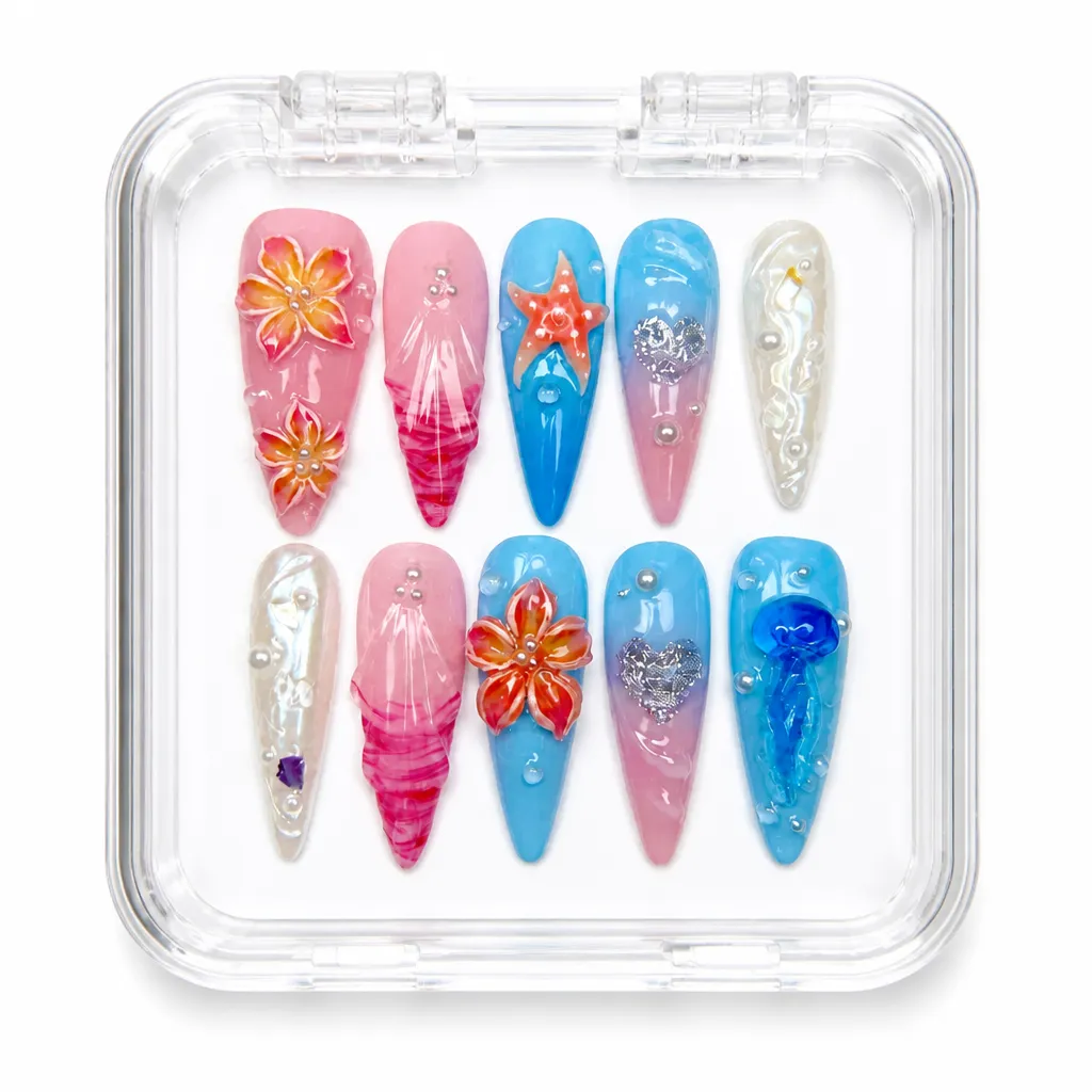 Celestial Bloom Coffin – Xưởng gia công Nailbox Sỉ thủ công