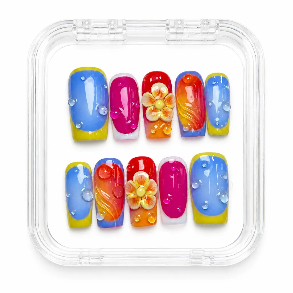 Celestial Bloom Square – Xưởng gia công Nailbox Sỉ thủ công