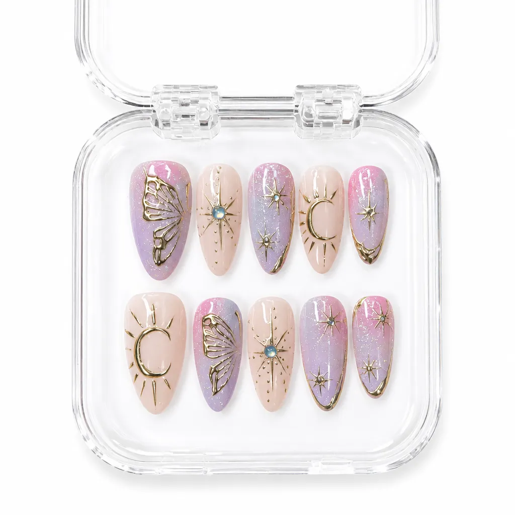 Celestial Butterfly Whispers – Xưởng gia công Nailbox Sỉ thủ công