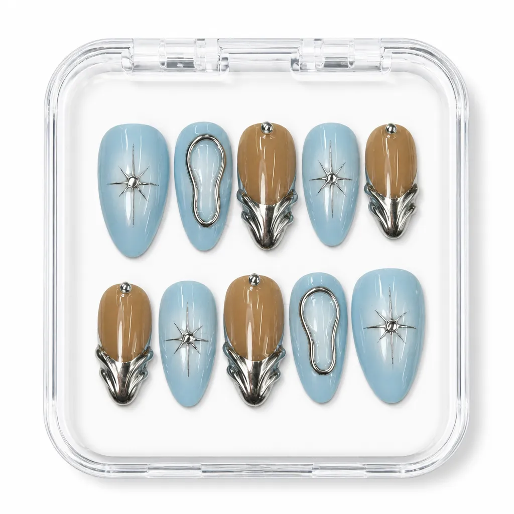 Celestial Chrome – Xưởng gia công Nailbox Sỉ thủ công