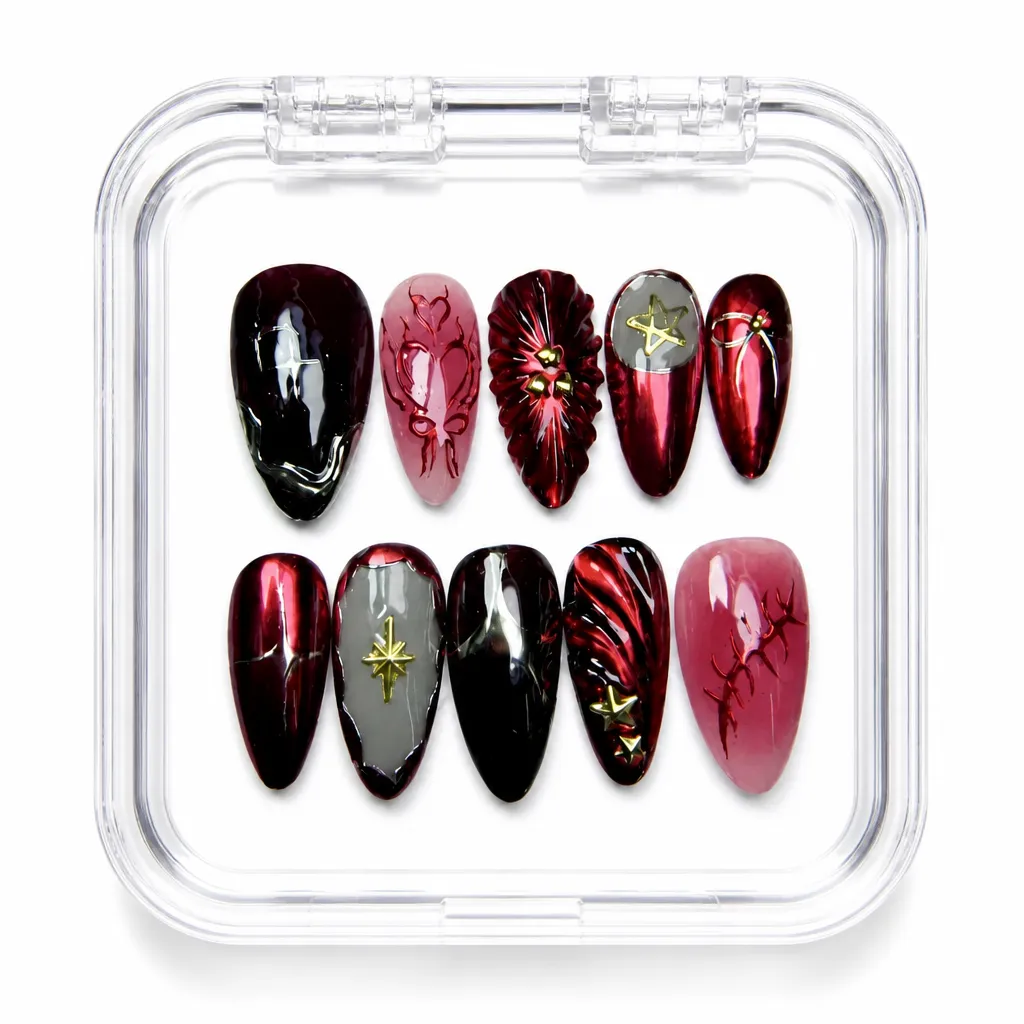 Celestial Crimson – Xưởng gia công Nailbox Sỉ thủ công