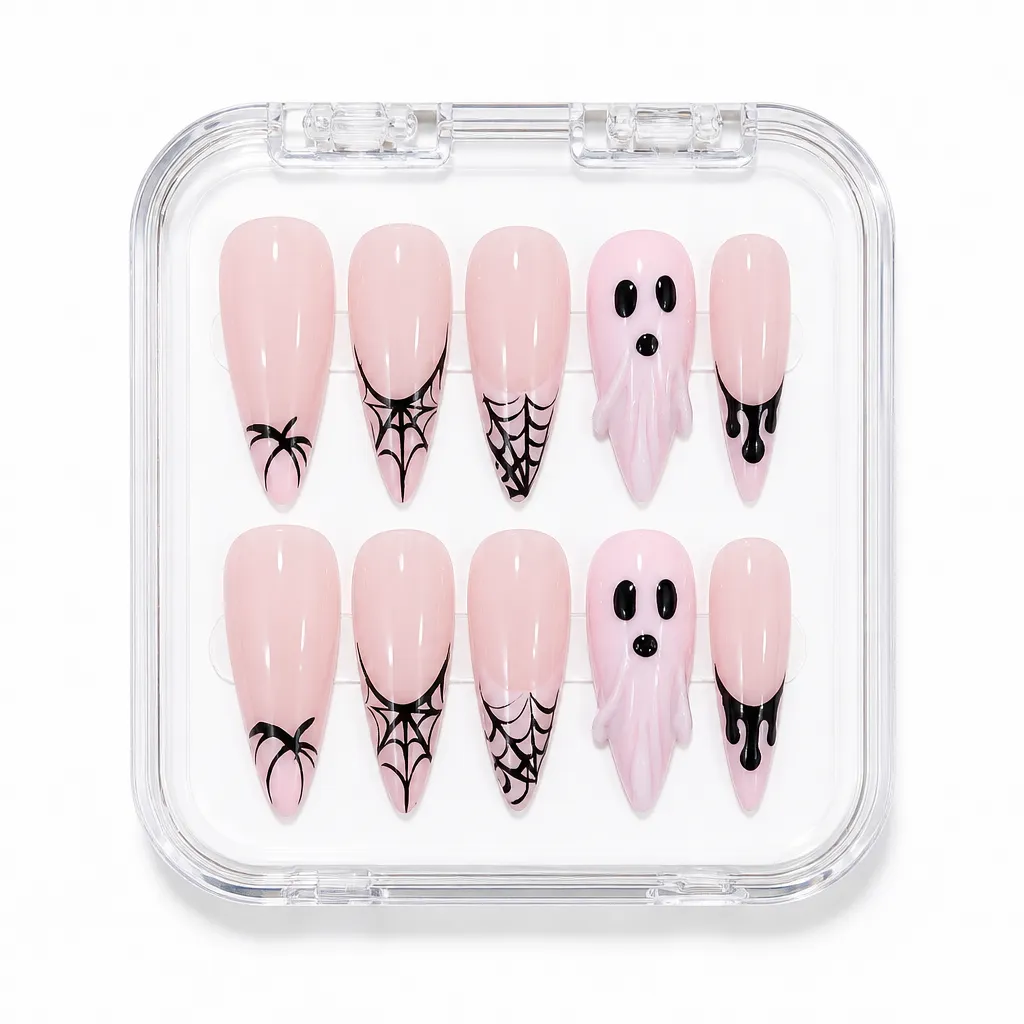 Celestial Elegance Almond – Mẫu Nailbox Sỉ Thiết Kế Thủ Công