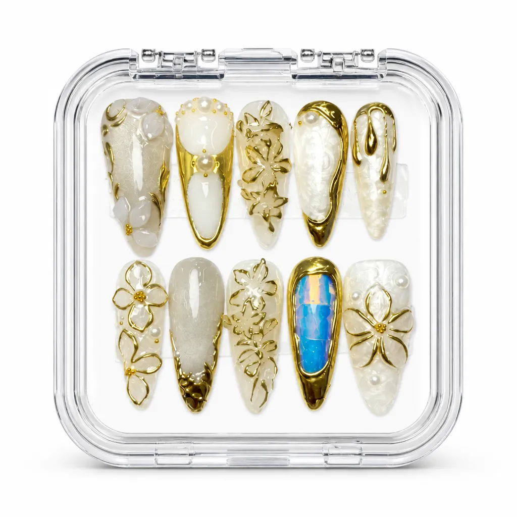 Celestial Elegance Stiletto – Xưởng gia công Nailbox Sỉ thủ công