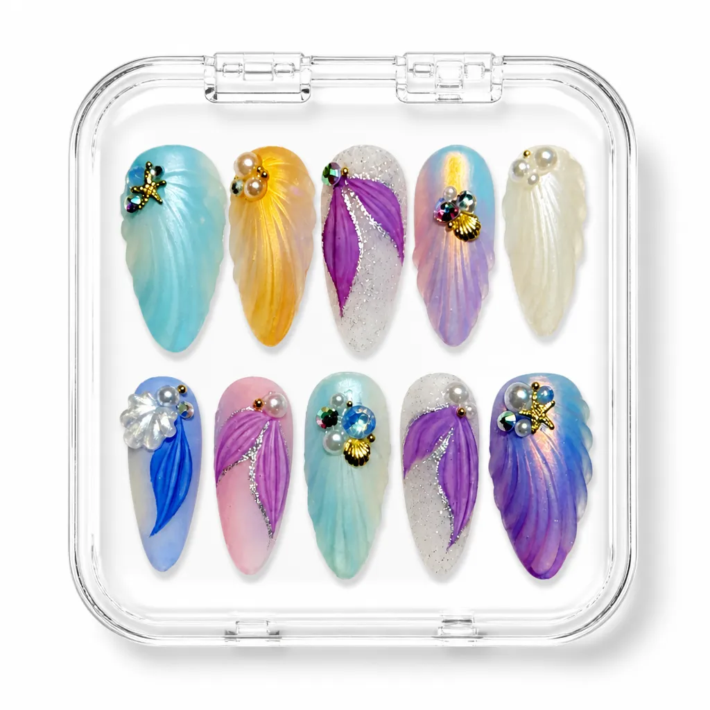 Celestial Gradient Gems – Xưởng gia công Nailbox Sỉ thủ công