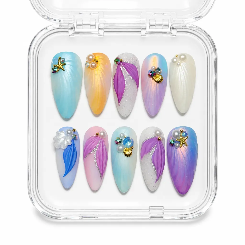 Celestial Gradient Luxe – Xưởng gia công Nailbox Sỉ thủ công