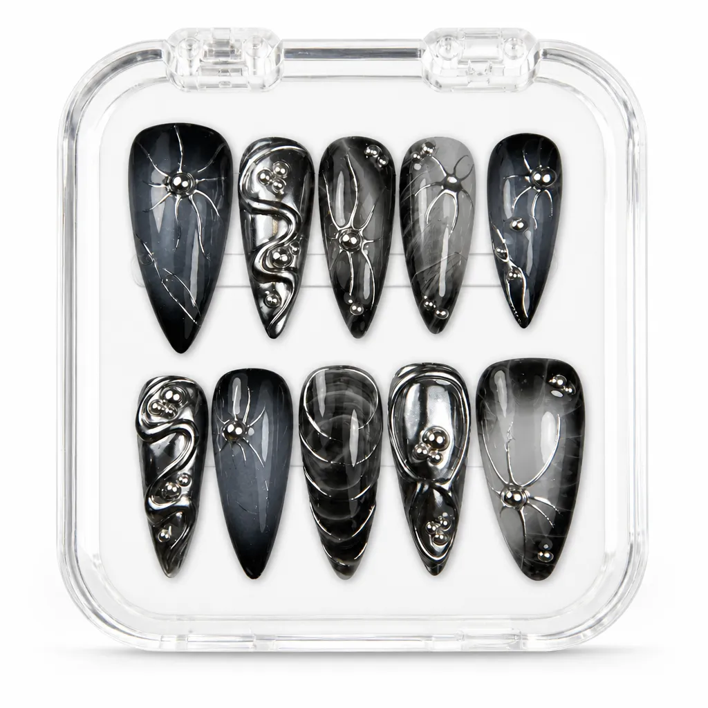 Celestial Obsidian Web – Xưởng gia công Nailbox Sỉ thủ công