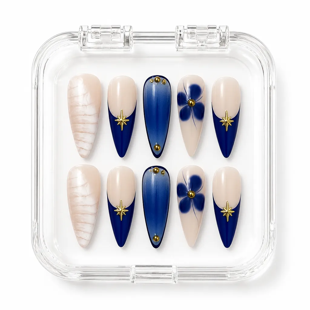 Celestial Ocean Waves – Xưởng gia công Nailbox Sỉ thủ công