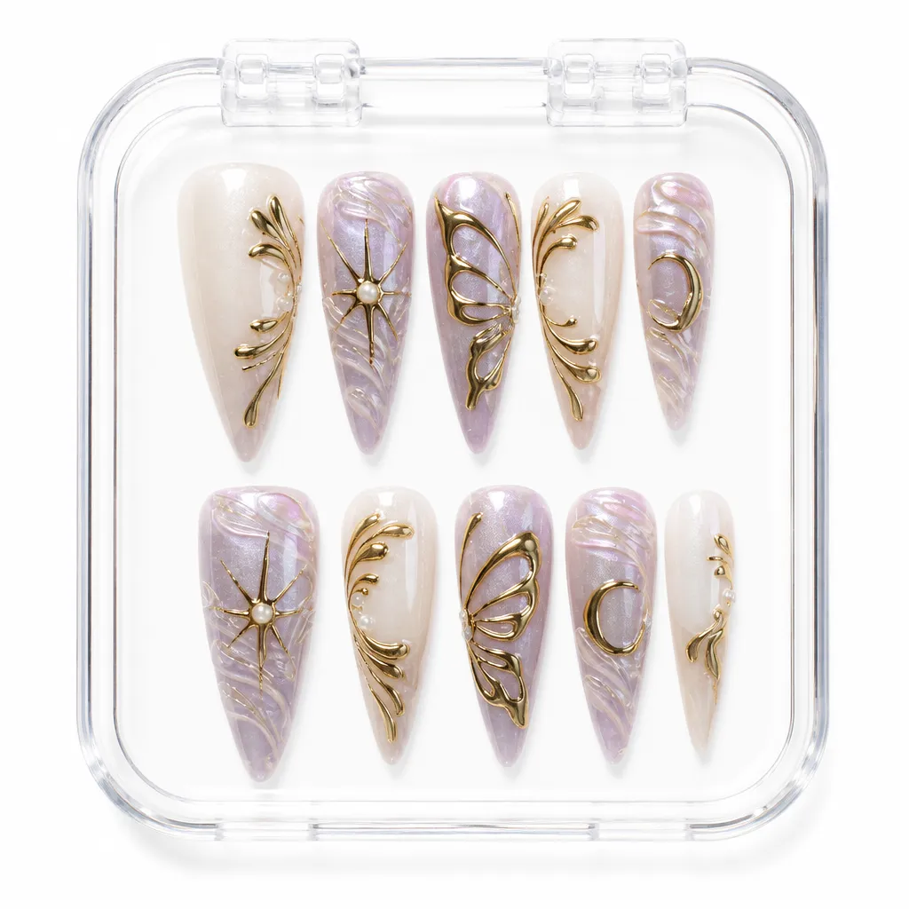 Celestial Pearl Magic – Mẫu Nailbox Sỉ Thiết Kế Thủ Công