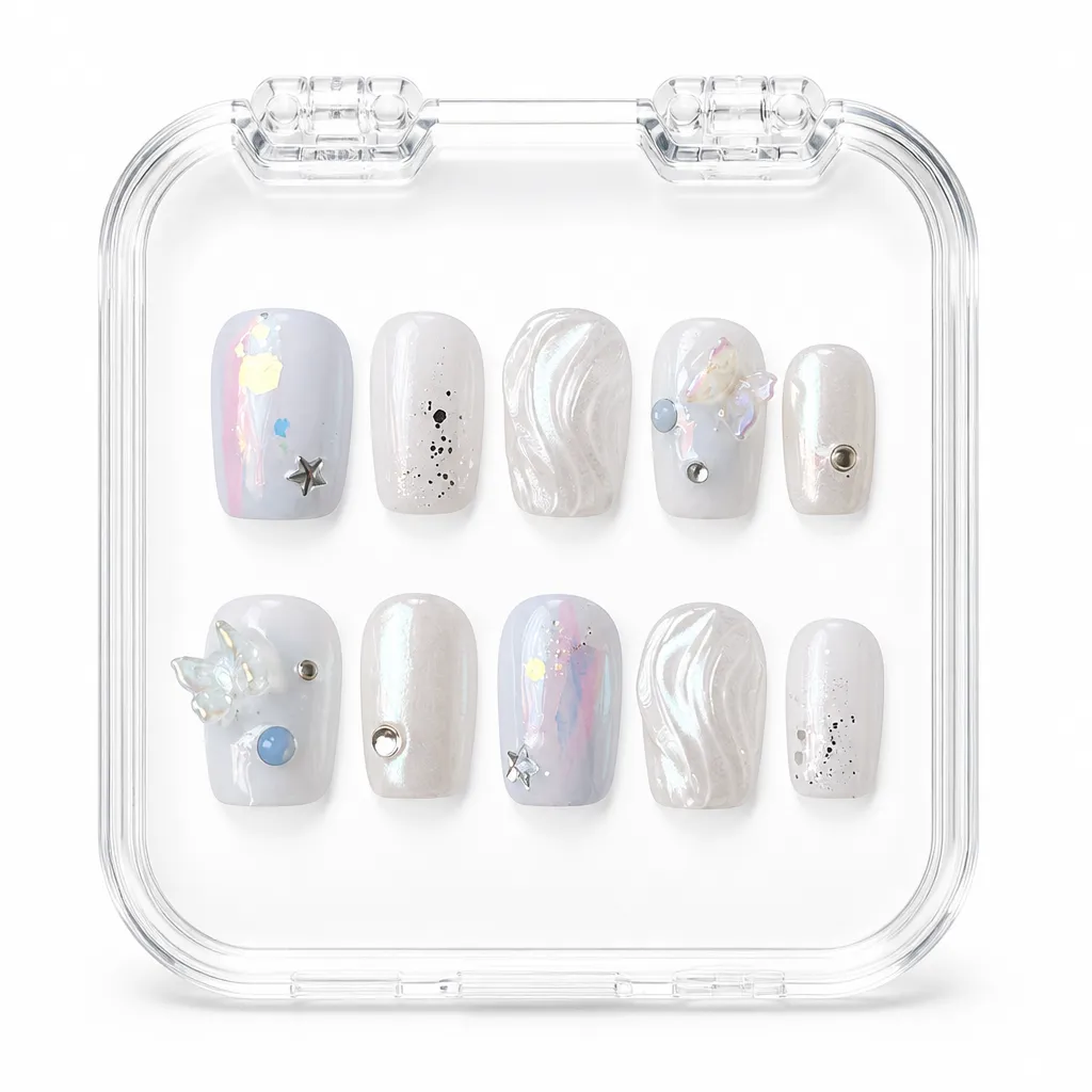 Celestial Pearl Whisper – Xưởng gia công Nailbox Sỉ thủ công