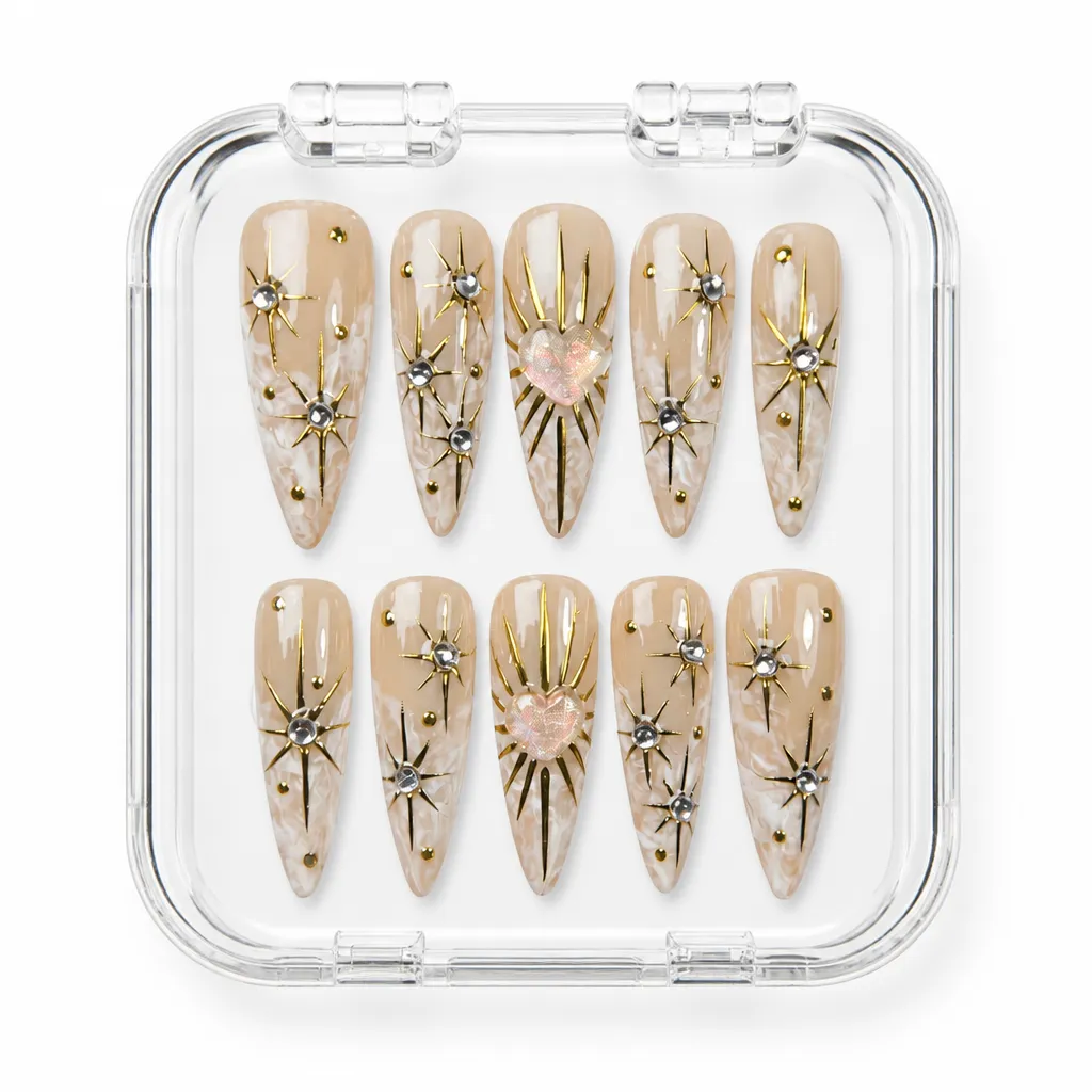 Celestial Quartz Gold – Xưởng gia công Nailbox Sỉ thủ công