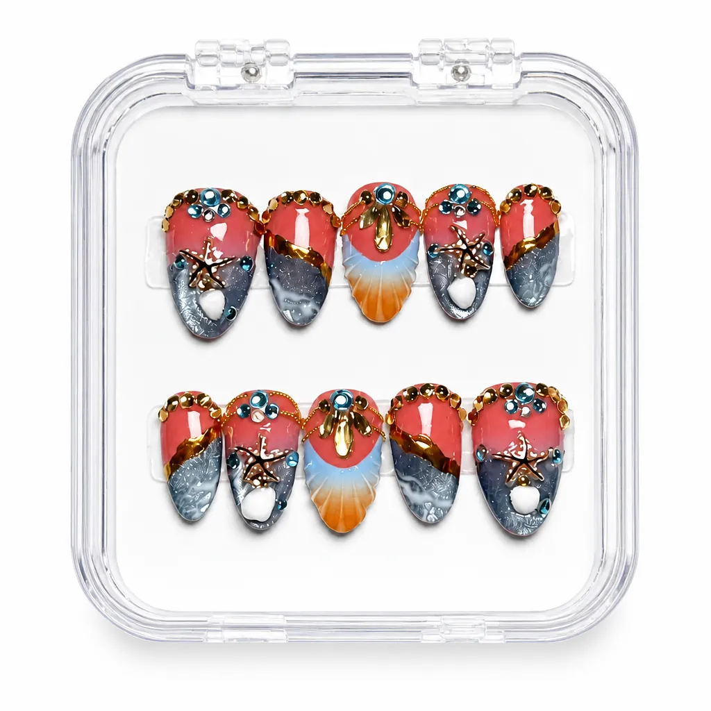 Celestial Sunset – Xưởng gia công Nailbox Sỉ thủ công